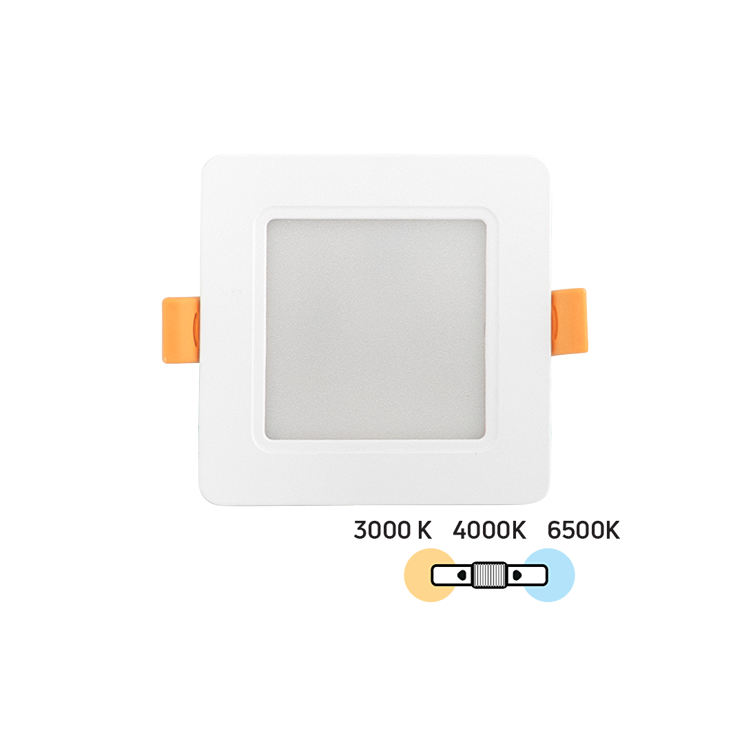LED панел за вграждане, квадрат 5W, 3000K/4000K/6500K, 220-240V AC, IP54