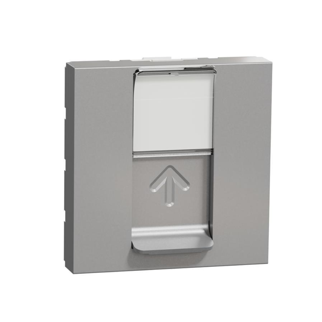 Розетка RJ45 UTP cat.5e S-One 2 мод. цвят Алуминий Unica SE