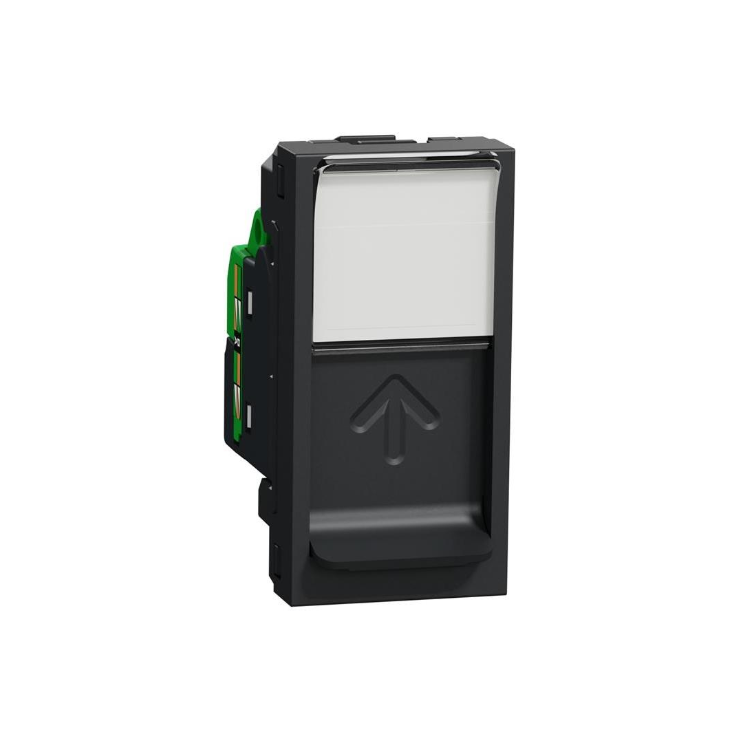 Розетка RJ45 FTP cat.6 S-One 1 мод. цвят Антрацит Unica SE