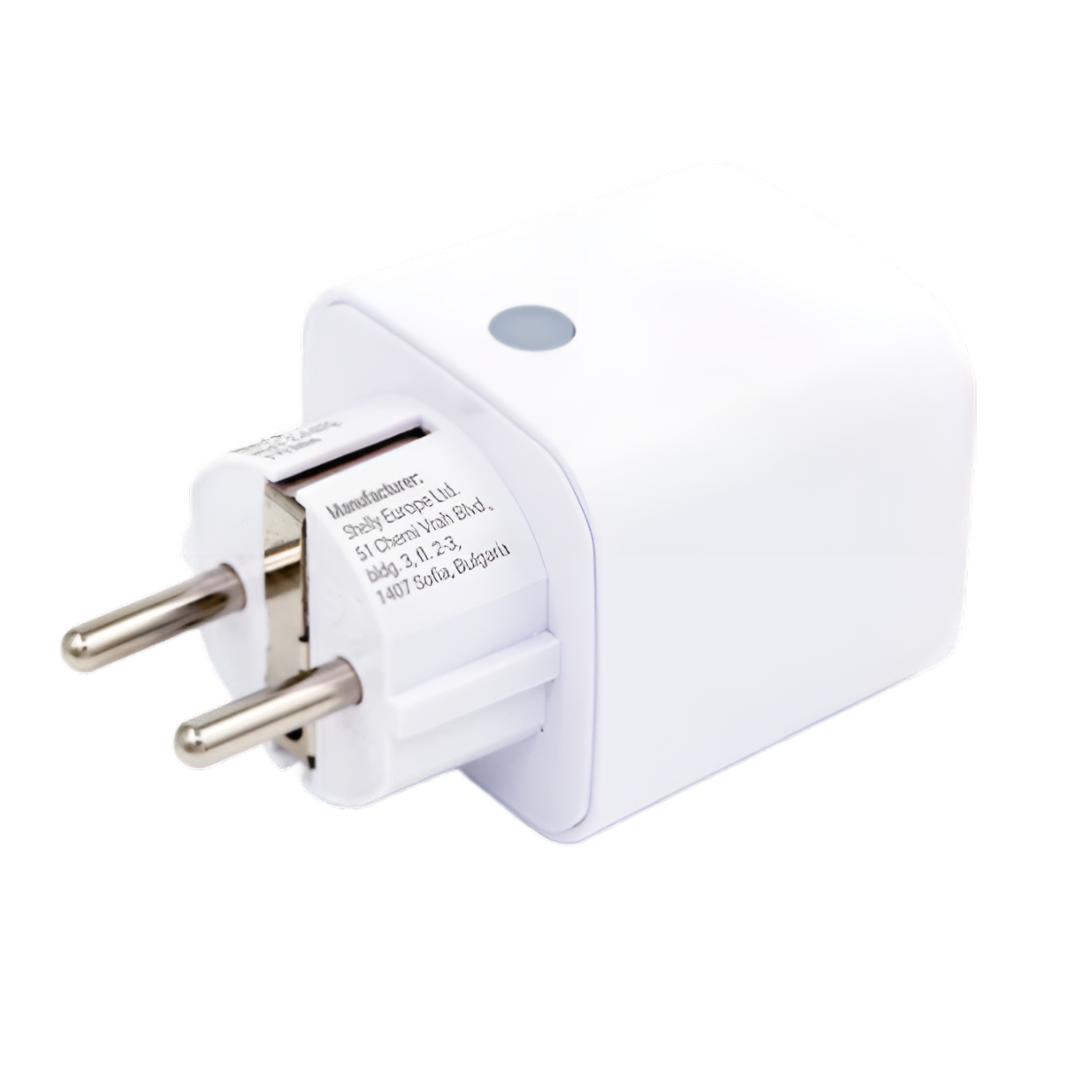 Адаптер Smart за контакт 1х Шуко 13A с мерител Shelly Plug M Gen3