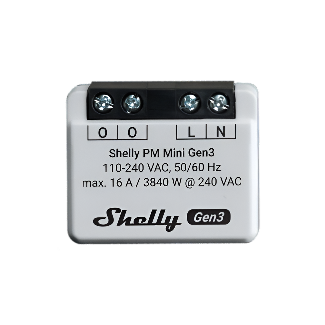 Микромодул Smart монофазен мерител 1х 16A Shelly PM Mini Gen3