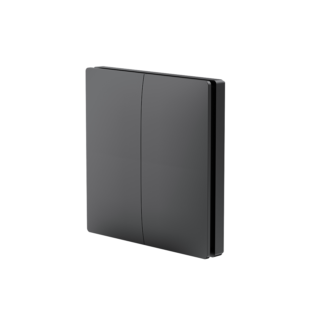 RF кинетичен двуканален ключ, IP65, Черен