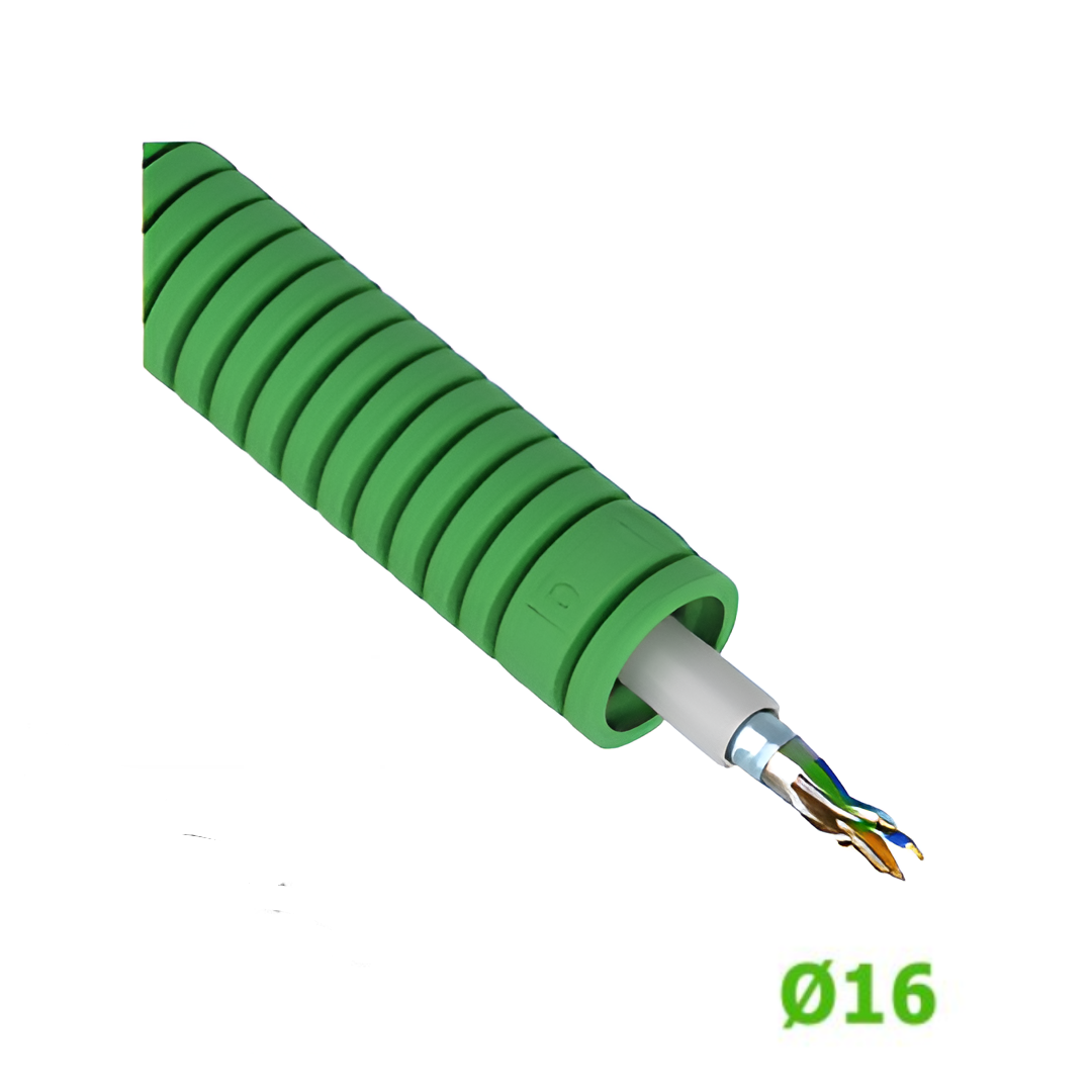 Гофрирана тръба rurAKS RKGL Ø16 + FTP 5 kat (25m)