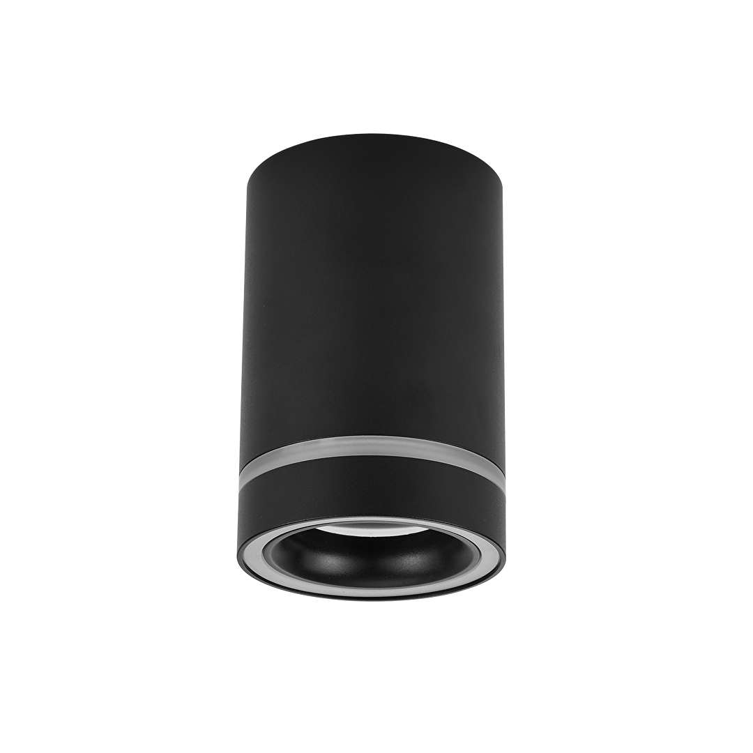 Тяло за открит монтаж на LED модул, кръг, стационарно, черно, IP20