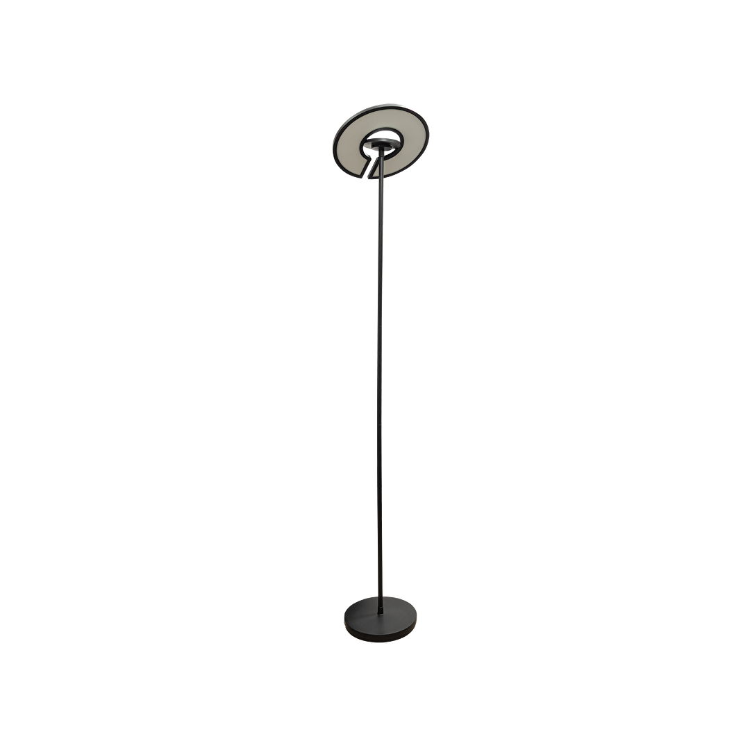 LED лампион CCT+RGB с дистанционно управление, димиращ, черен, 40W+8W, IP20