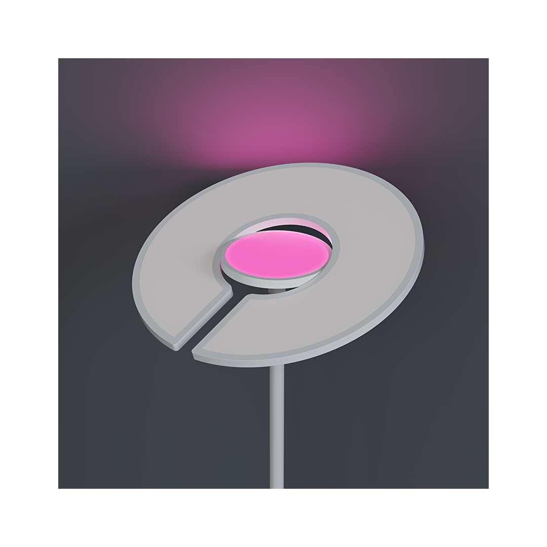 LED лампион CCT+RGB с дистанционно управление, димиращ, бял, 40W+8W, IP20
