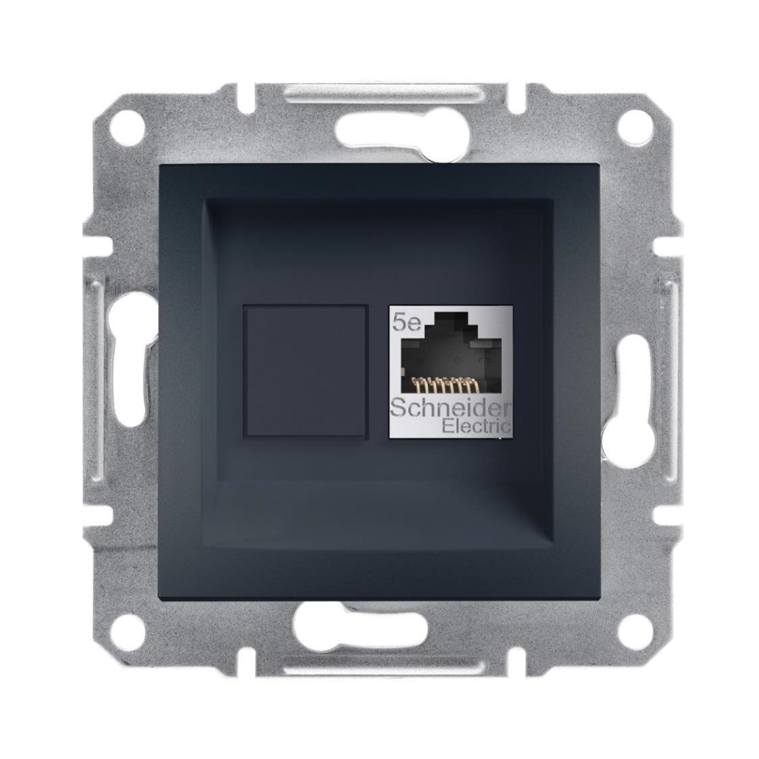 Розетка RJ45 UTP cat.5е цвят Антрацит Asfora SE