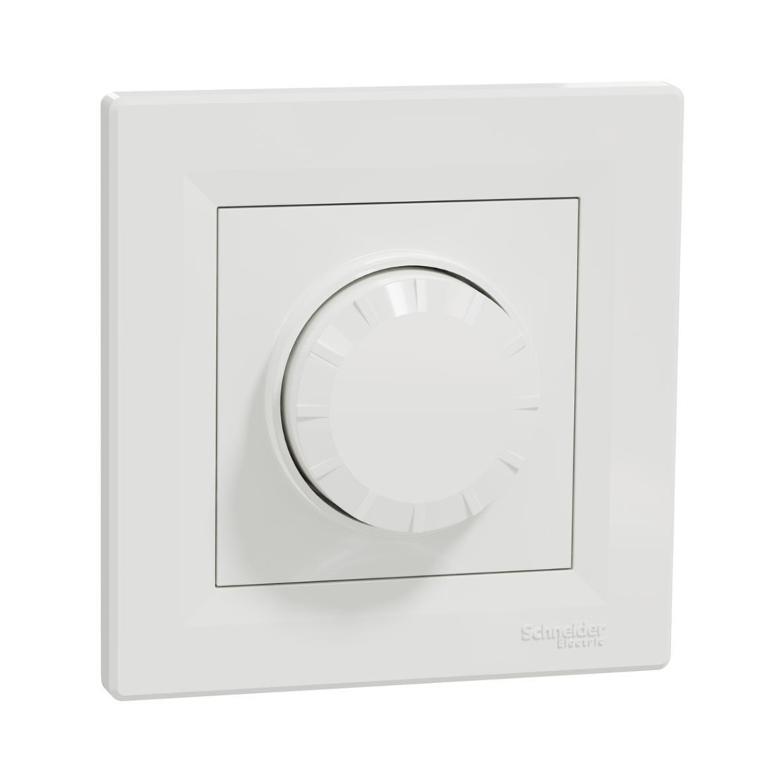 Димер ротативен R=3-370W LED=3-200VA моноблок цвят Бял Asfora SE