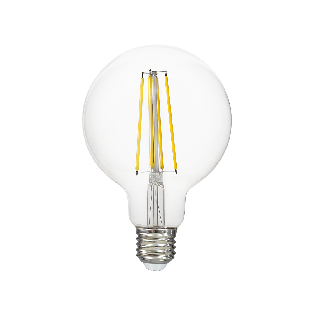 LED filament лампа топка, G95, 12W, E27, 4000K, 230V AC, неутрална светлина