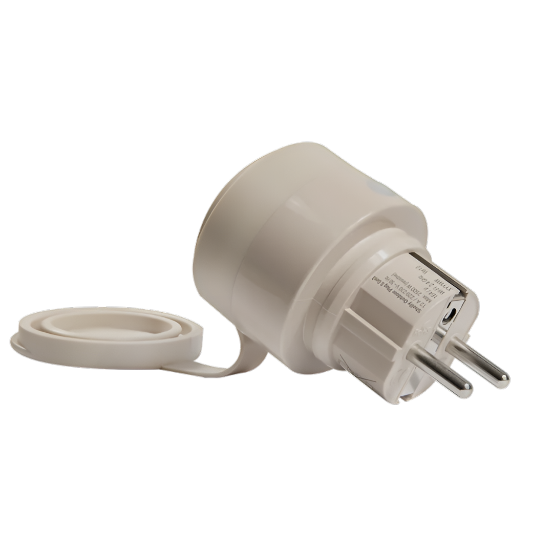 Адаптер Smart за контакт 1х Шуко 12A с мерител IP44 Shelly Outdoor Plug S Gen3