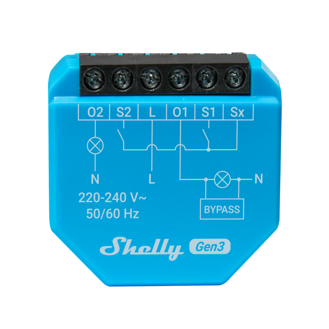 Микромодул Smart реле 2х On/Off 3A БЕЗ НЕУТРАЛА Shelly 2L Gen3