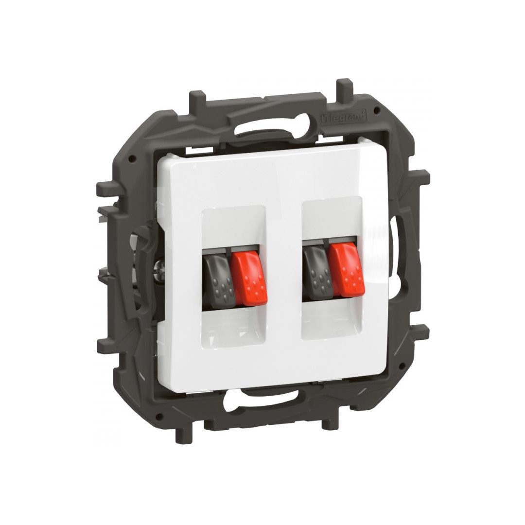 Розетка за тонколони двойна цвят Бял Niloe New Legrand