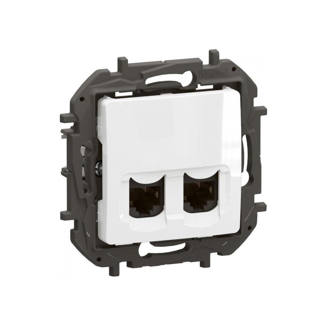 Розетка 2xRJ45 cat.6 FTP цвят Бял Niloe New Legrand