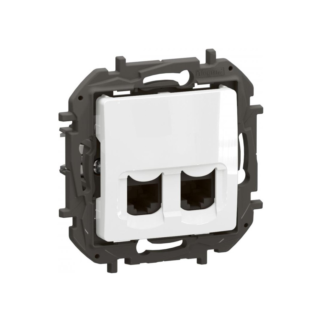 Розетка 2xRJ45 cat.5e UTP цвят Бял Niloe New Legrand