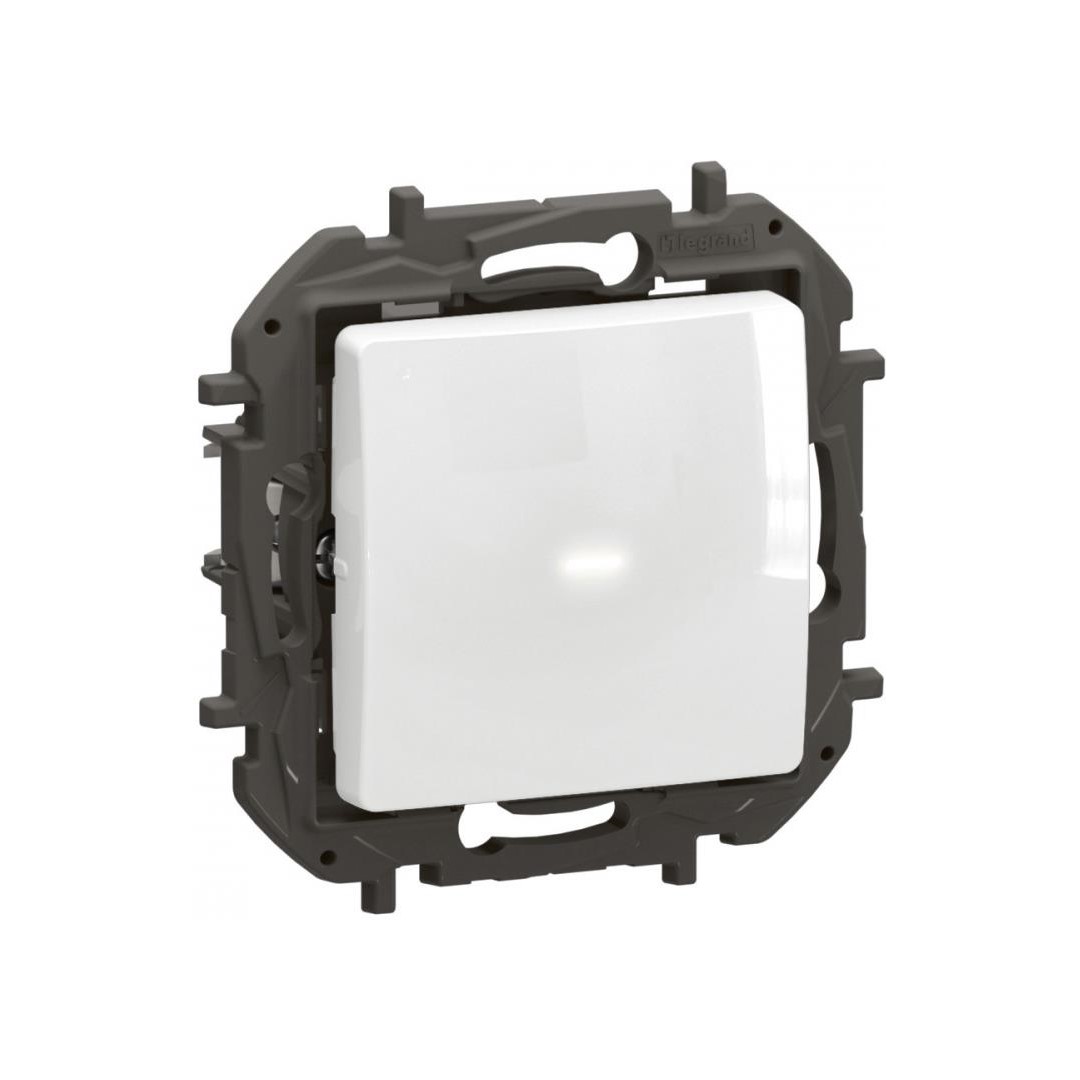 Димер бутонен R=5-150W LED=1-150VA, изисква неутрала, цвят Бял Niloe New Legrand