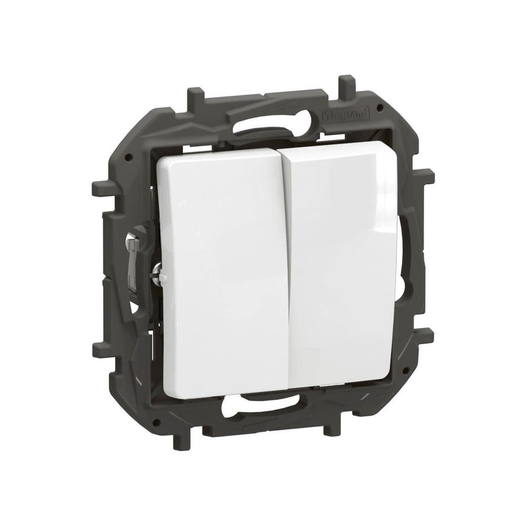 Двоен кръстат ключ 16A цвят Бял Niloe New Legrand