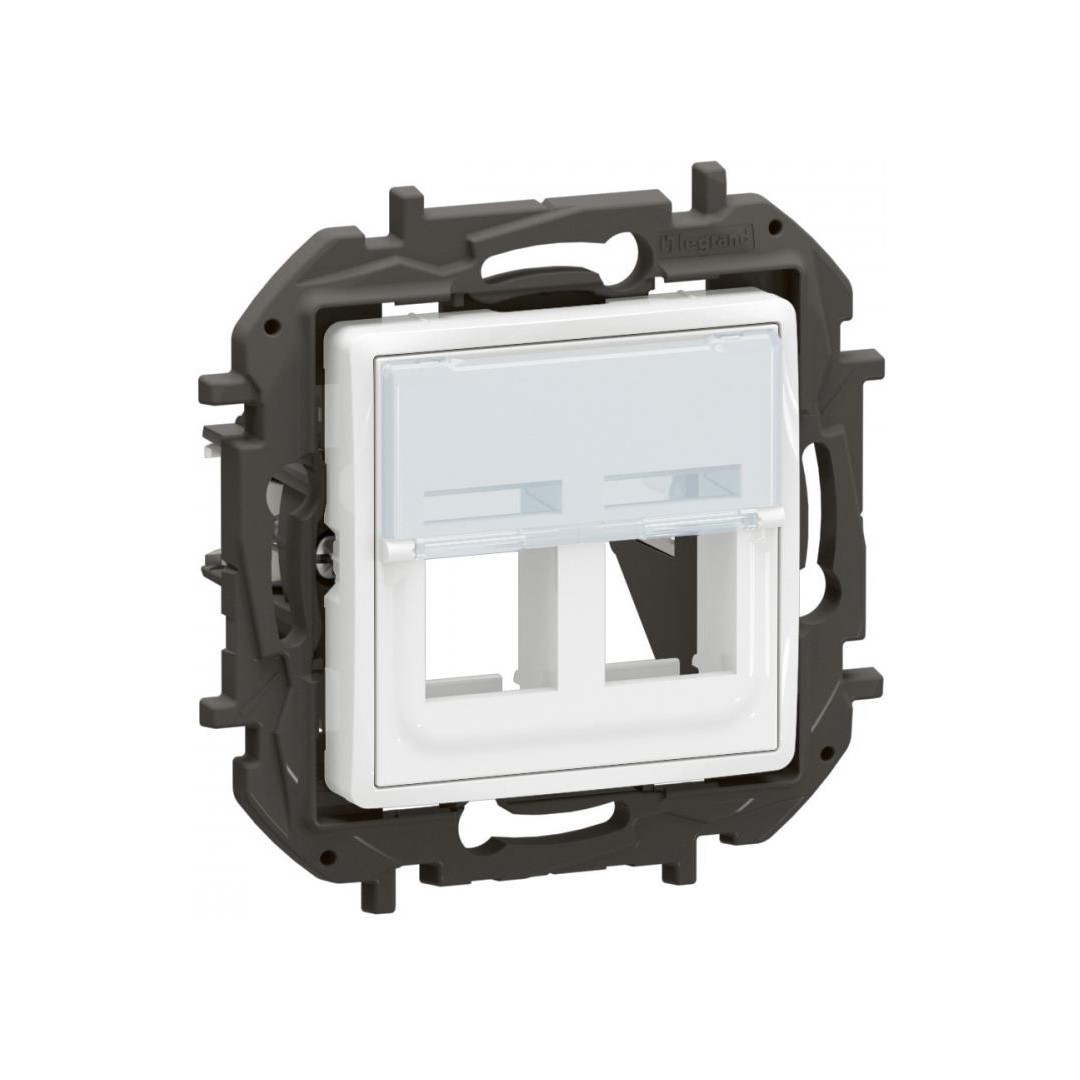 Розетка за 2xRJ45 Keystone цвят Бял Niloe New Legrand