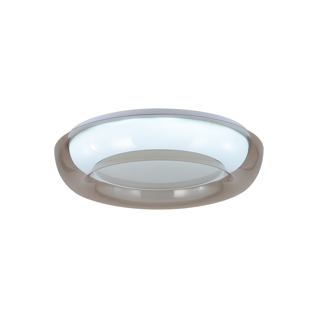 LED димираща ССТ плафониера с дистанционно управление, опушен кварц, max.72W, 3000K-6000К, 220-240V AC, кръг, IP20