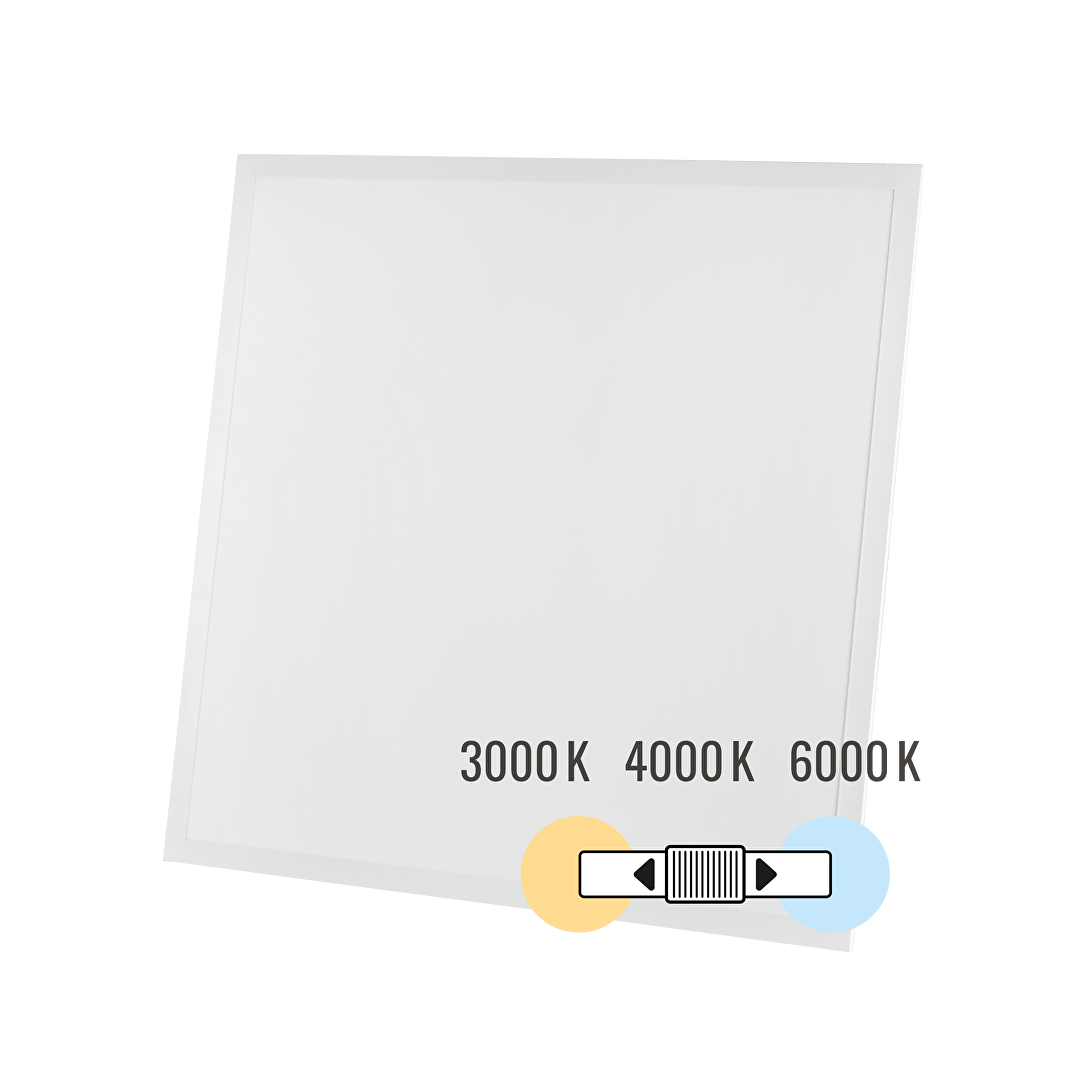 LED панел с ниско ниво на заслепяване UGR<19 600x600 mm, 40W, 3000K/4000K/6000K, 120lm/W, 220V-240V AC, IP44