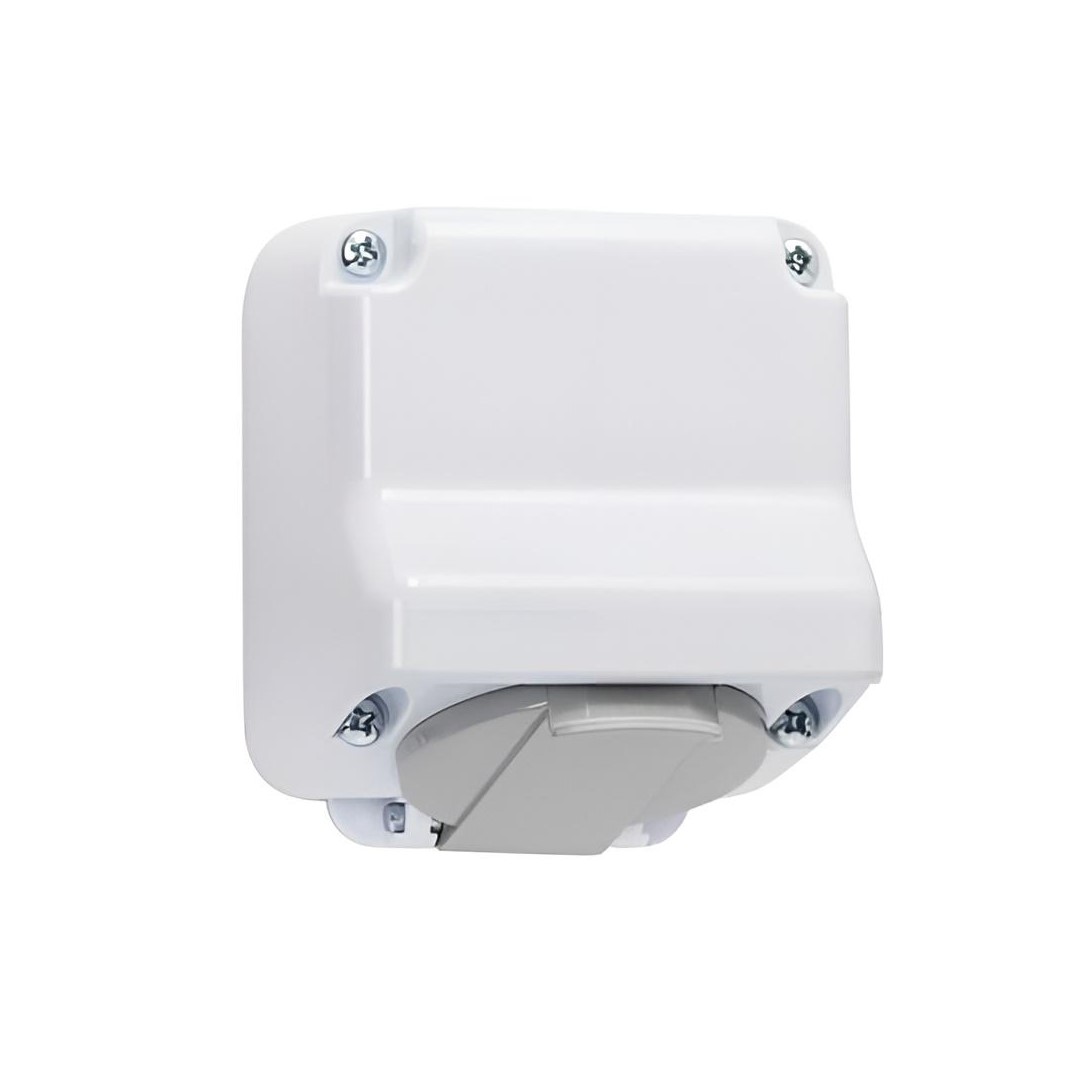 Контакт IP44, 16A, 250V, Бял