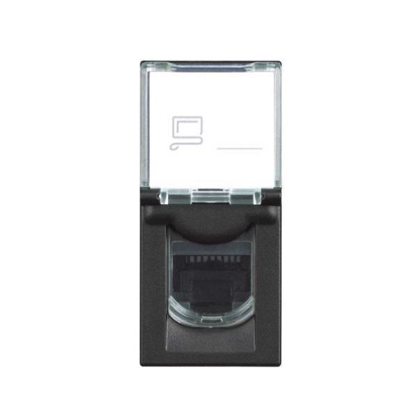 Розетка RJ45 cat.6 STP 1 мод. цвят Черен /блистер/ Classia Bticino