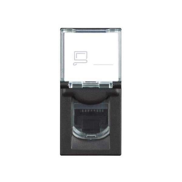 Розетка RJ45 cat.6 UTP 1 мод. цвят Черен /блистер/ Classia Bticino