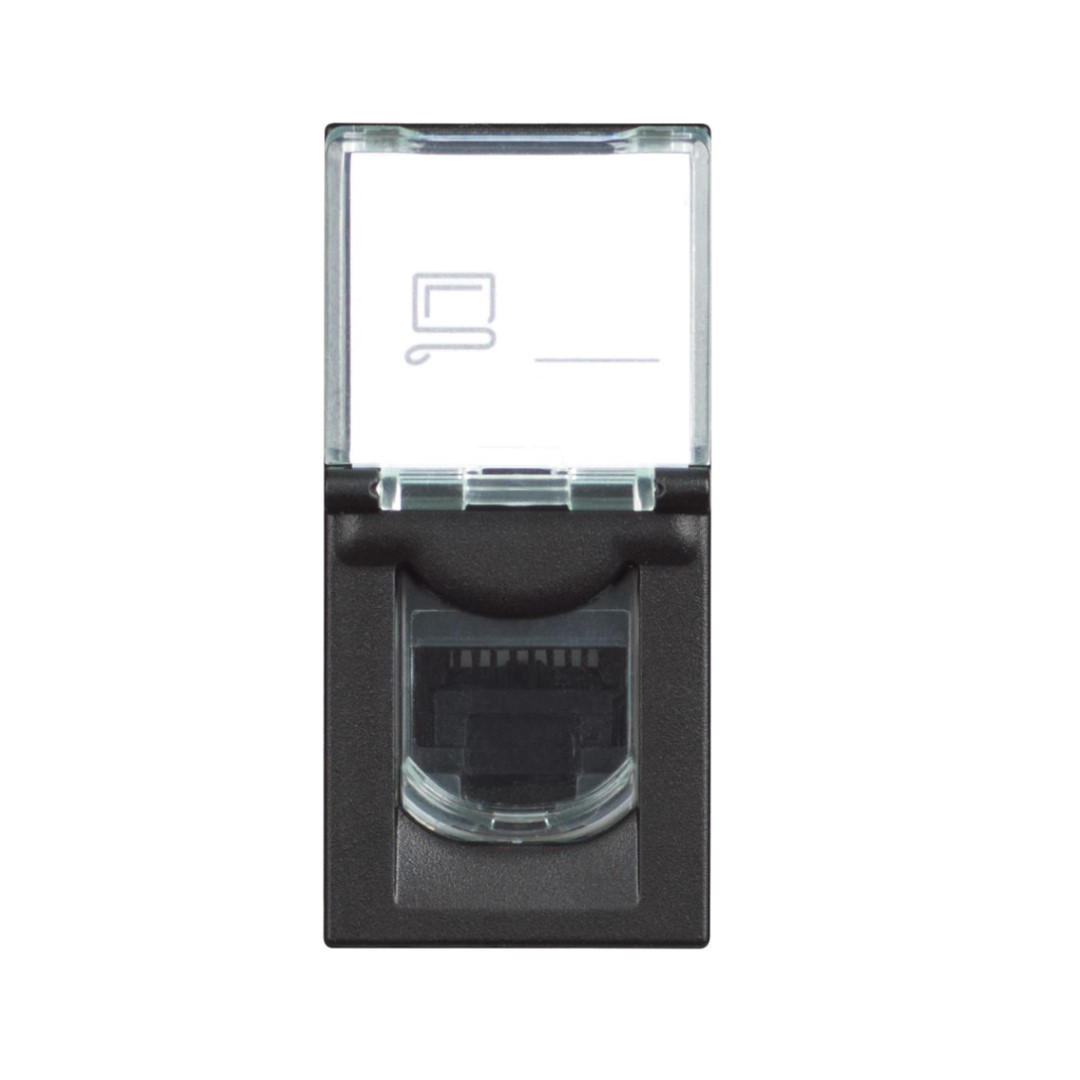 Розетка RJ45 cat.5e UTP 1 мод. цвят Черен /блистер/ Classia Bticino