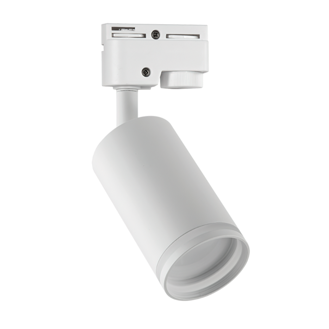 Тяло за релсов монтаж, двупроводно, GU10, 220-240V AC, IP20, бяло