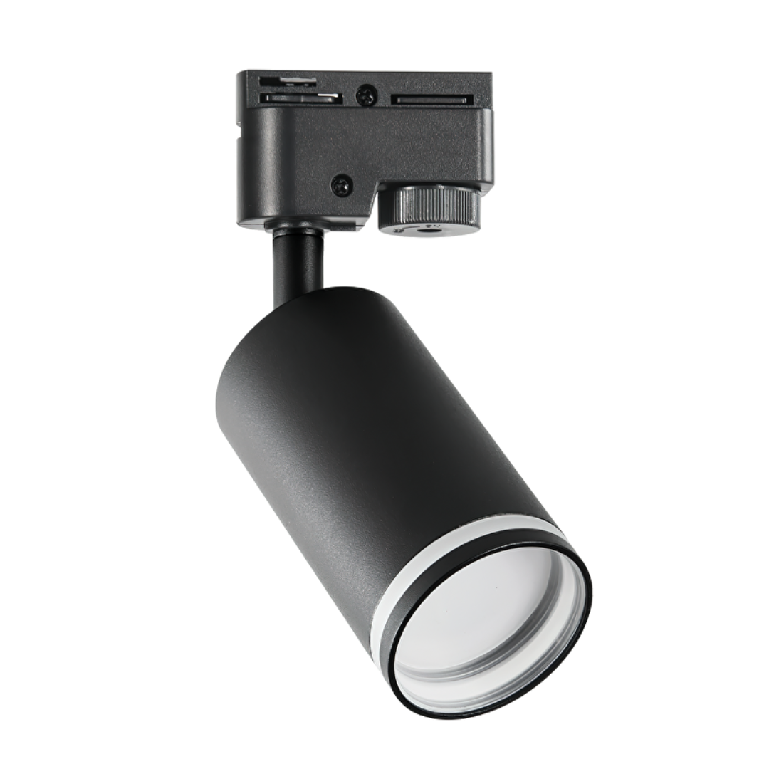 Тяло за релсов монтаж, двупроводно, GU10, 220-240V AC, IP20, черно