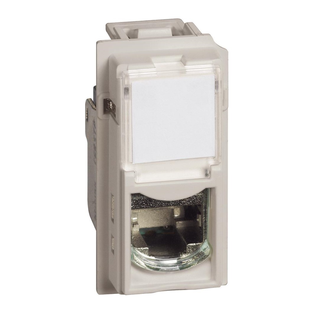 Розетка RJ45 cat.6A UTP конектор toolless IDC 1 мод. цвят Крем Living Now Bticino