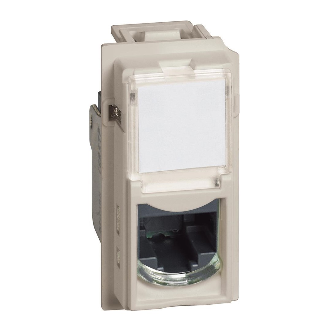 Розетка RJ45 cat.5e UTP конектор toolless IDC 1 мод. цвят Крем Living Now Bticino