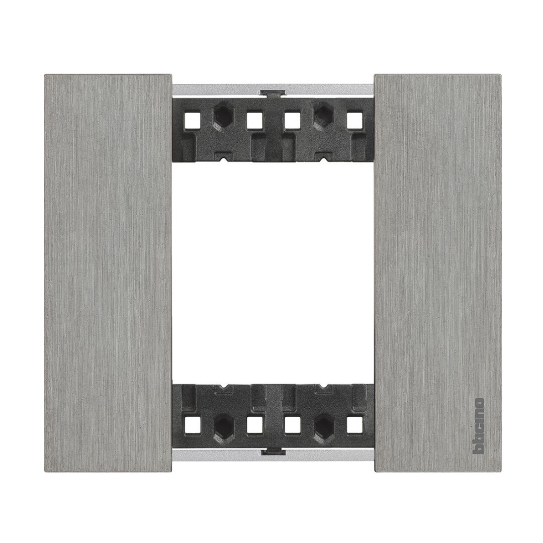 Рамка 2 мод. метална цвят Стомана (Steel) Living Now Bticino