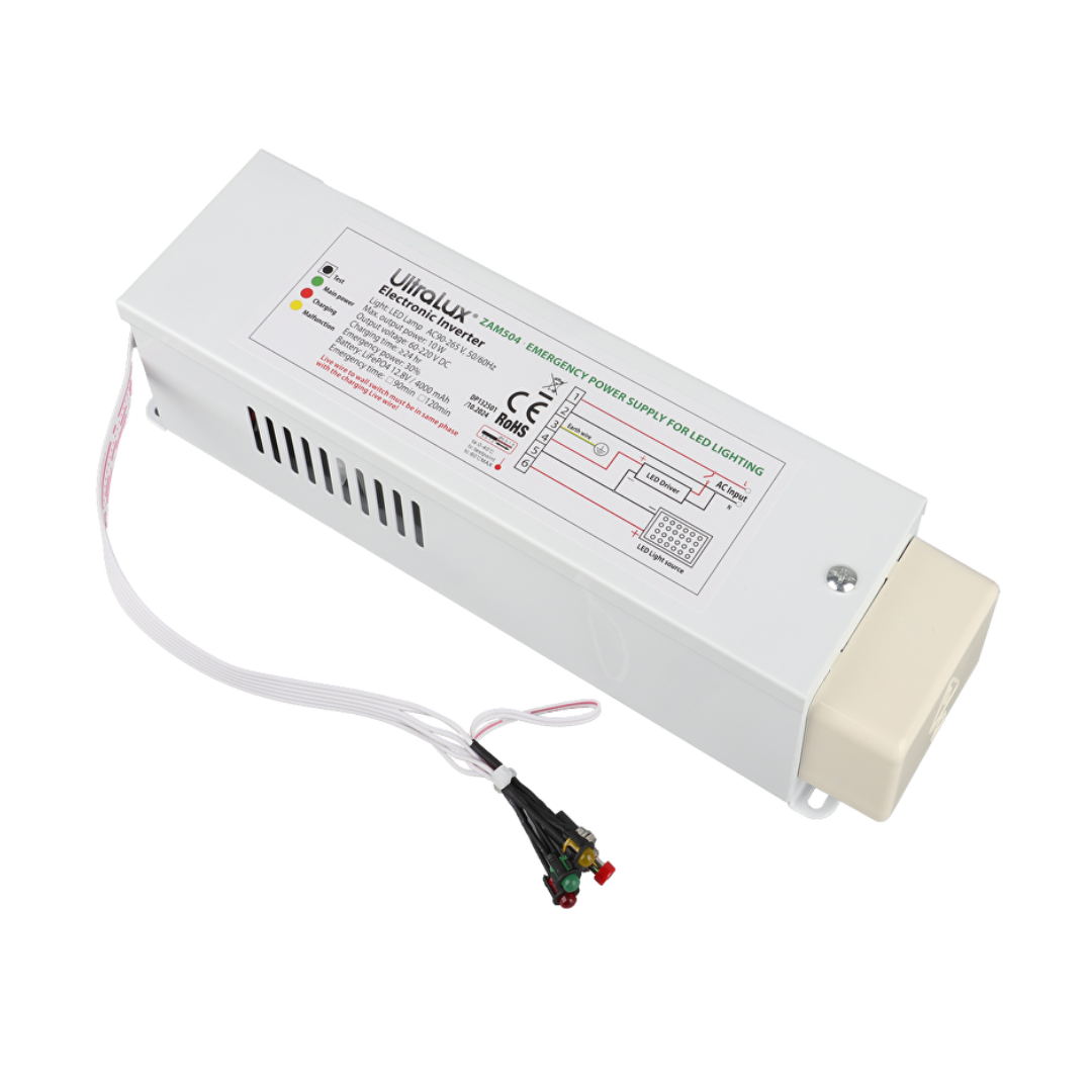 Захранващ авариен модул за LED осветление с батериен блок LiFePO4, 12.8V, 4000 mAh
