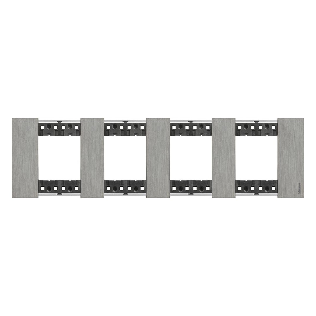 Рамка 4×2 мод. метална цвят Стомана (Steel) Living Now Bticino