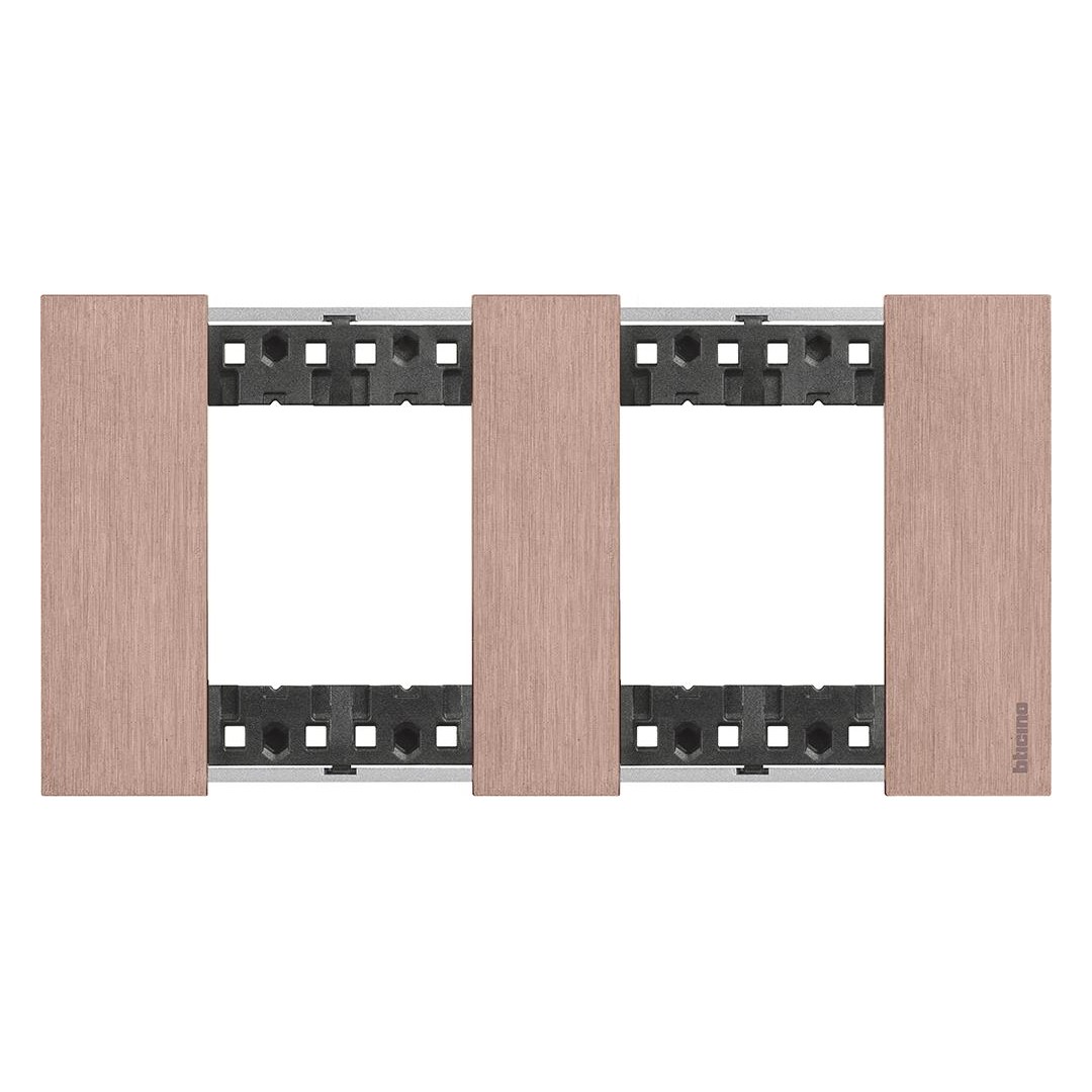 Рамка 2×2 мод. метална цвят Мед (Copper) Living Now Bticino