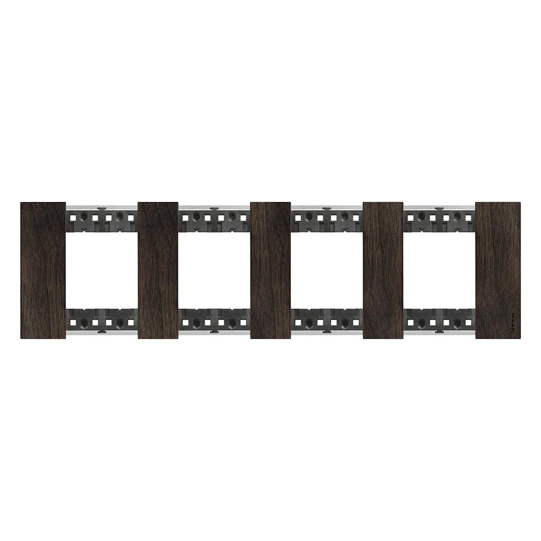 Рамка 4×2 мод. дървена цвят Орех (Walnut) Living Now Bticino
