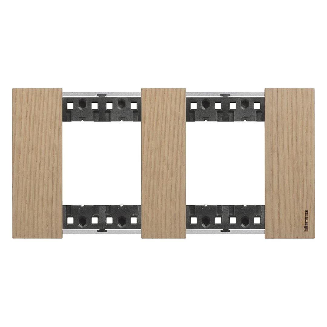 Рамка 2×2 мод. дървена цвят Дъб (Oak) Living Now Bticino
