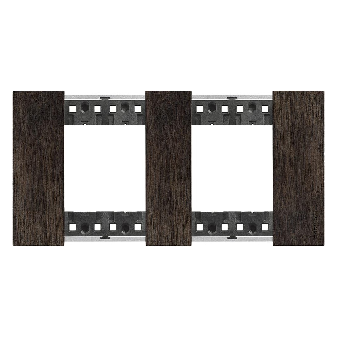 Рамка 2×2 мод. дървена цвят Орех (Walnut) Living Now Bticino