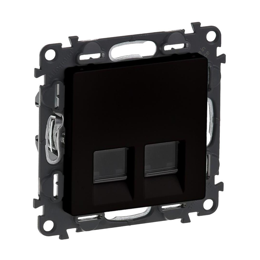 Розетка 2xRJ45 cat.5e UTP цвят черен Valena Life Legrand