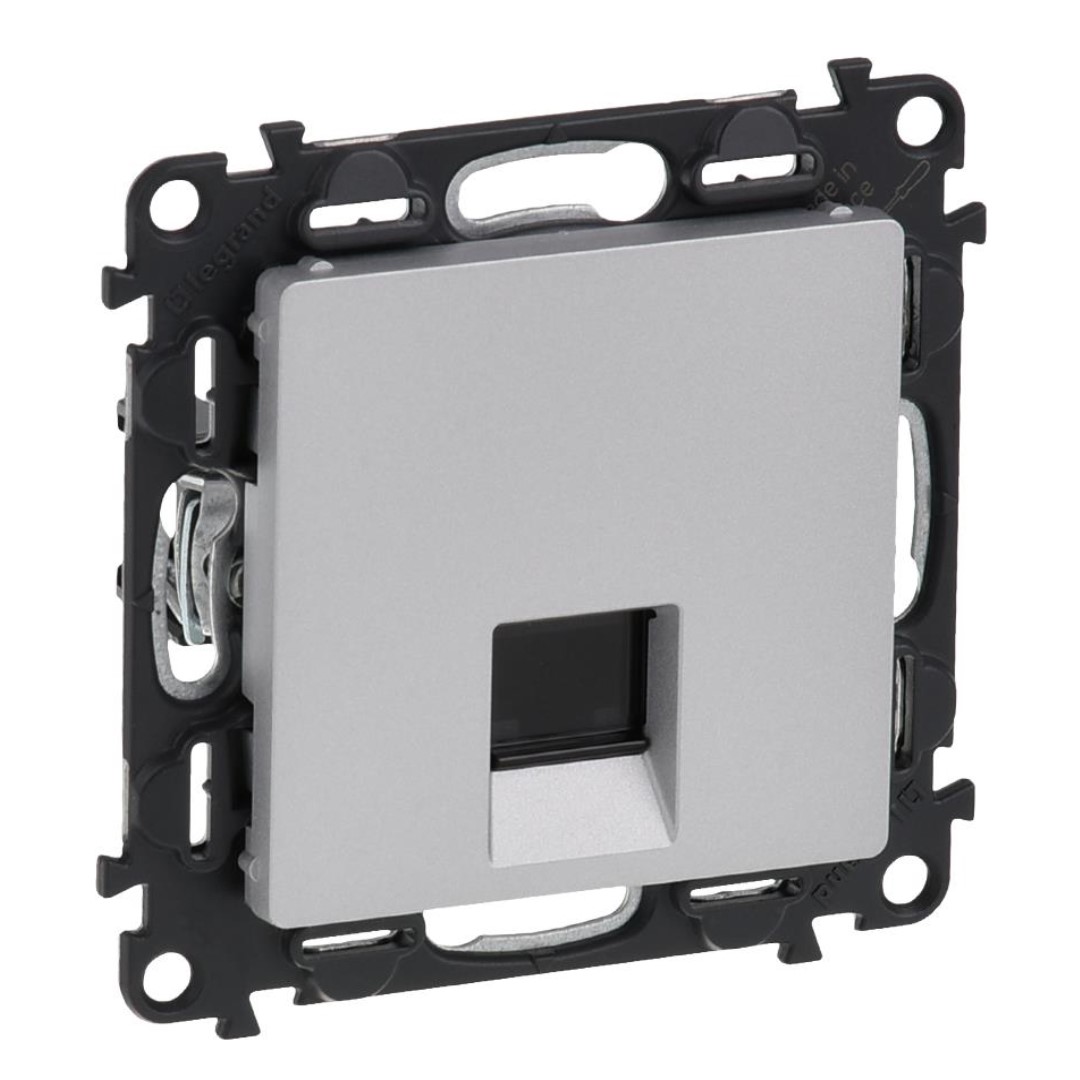 Розетка RJ45 cat.6 UTP цвят алуминий Valena Life Legrand