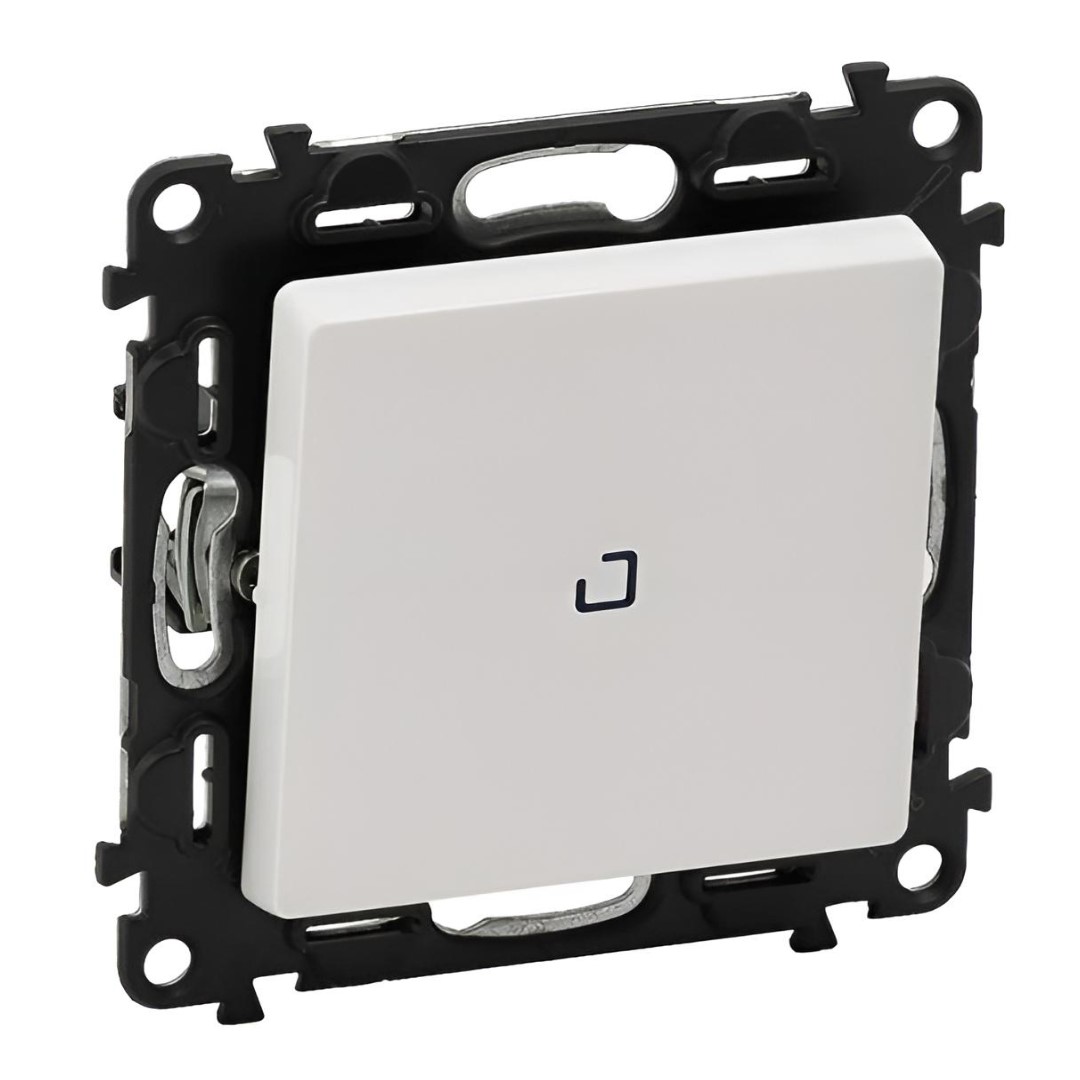 Кръстат ключ с подсветка LED 0.15мА цвят бял Valena Life Legrand