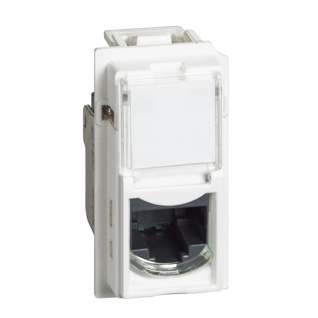 Розетка RJ45 cat.6 UTP конектор toolless IDC 1 мод. цвят Бял Living Now Bticino