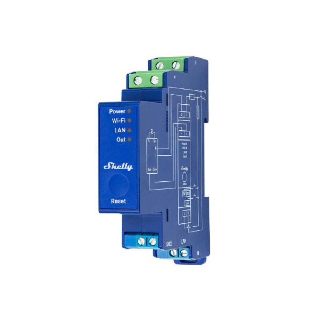 Димер Smart 1х 0/1-10V с мерител за DIN монтаж Shelly Pro Dimmer 0/1-10V PM