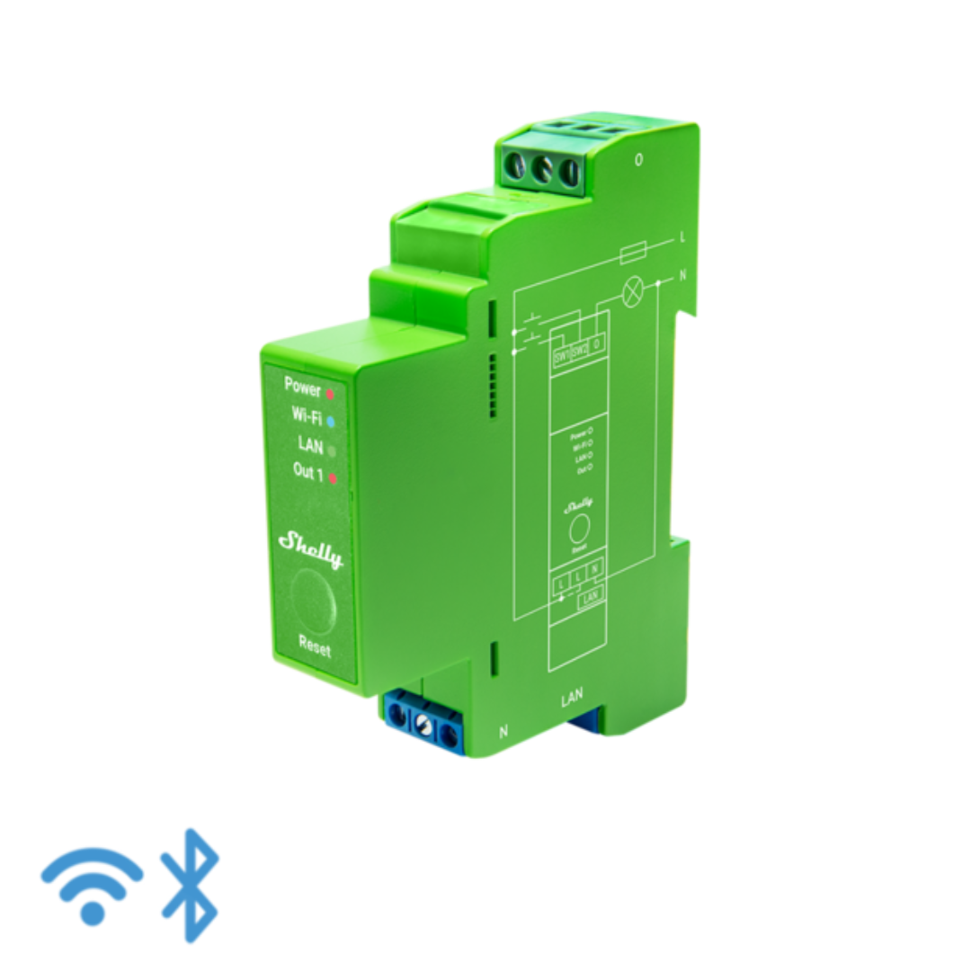 Димер Smart 1х 200VA с мерител за DIN монтаж Shelly PRO Dimmer 1PM