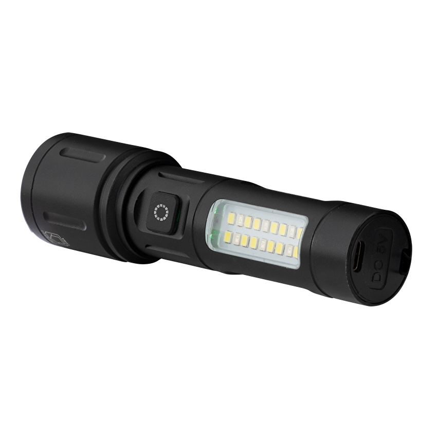 LED Фенер със зуум и странично светене 8W/8W, 6500K/5500K, 5V DC, IP44