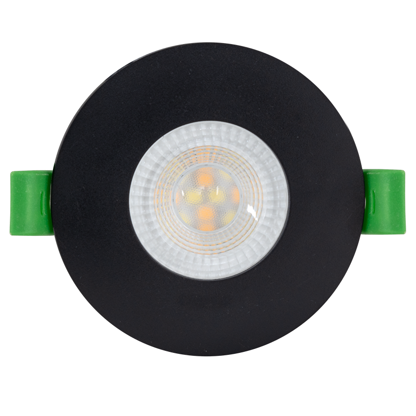 LED луна за вграждане, димираща, черна, 6W, 3000K/4000K/6500K, 220-240V AC, IP44