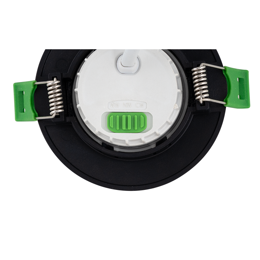 LED луна за вграждане, димираща, черна, 6W, 3000K/4000K/6500K, 220-240V AC, IP44