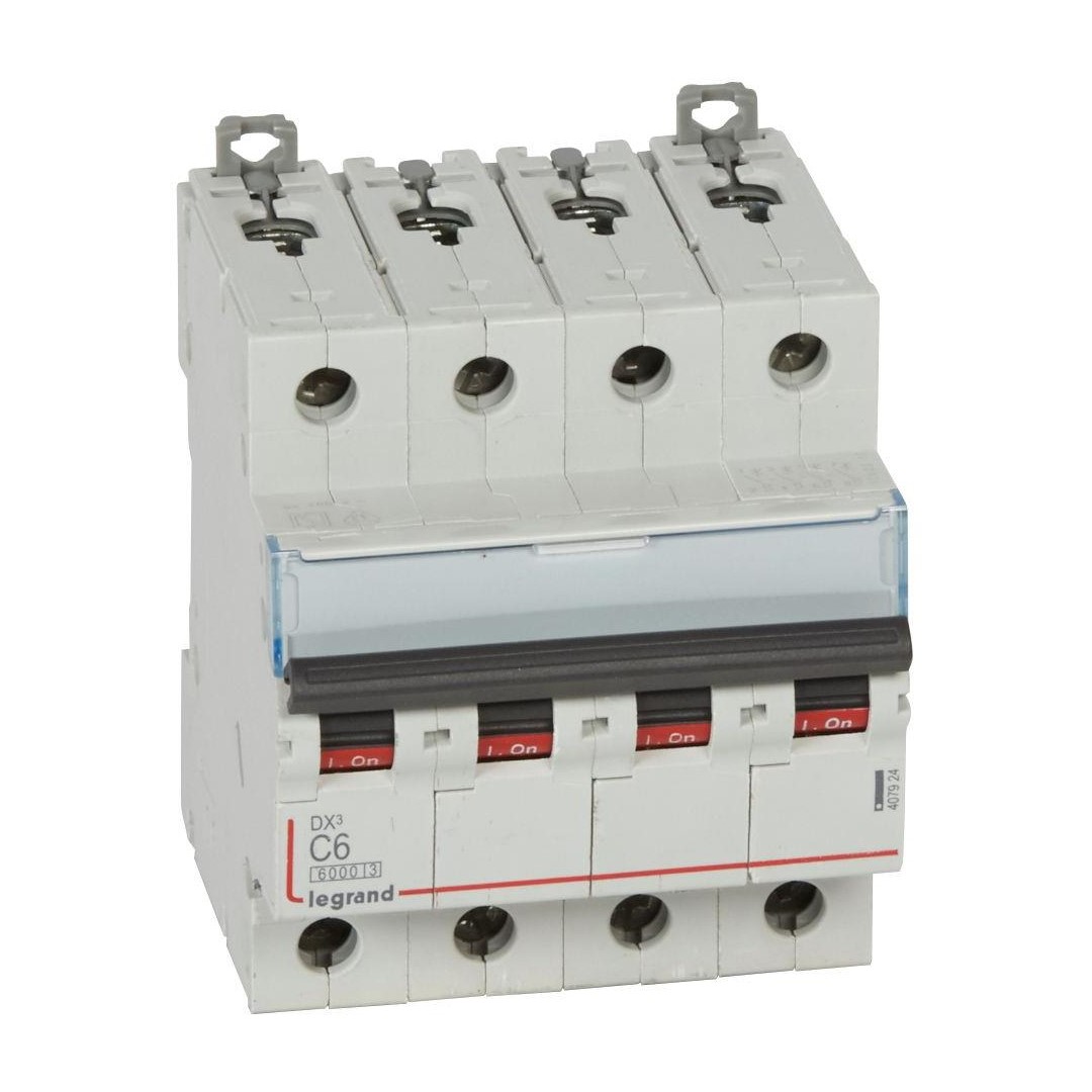 Автоматичен прекъсвач DX3 4P 6A крива С 6kA Legrand