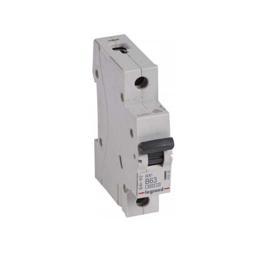 Автоматичен прекъсвач RX3 1P 63A крива В 6kA Legrand