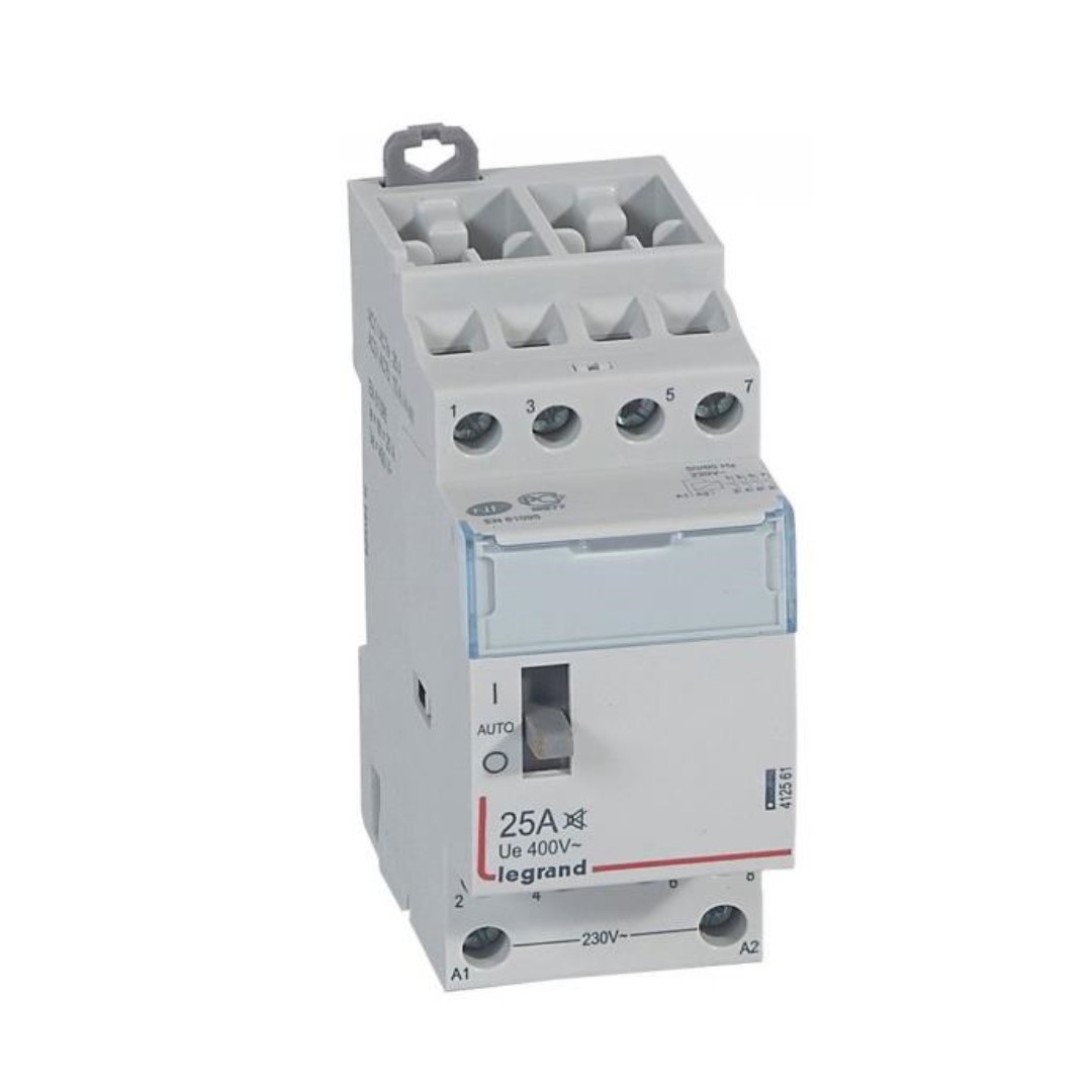Модулен контактор с ръкохватка CX3, 25A 4NO 220V 2 модула БЕЗШУМЕН Legrand